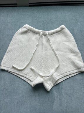 Sabo Skirt Cream Knit Drawstring Women’s Shorts